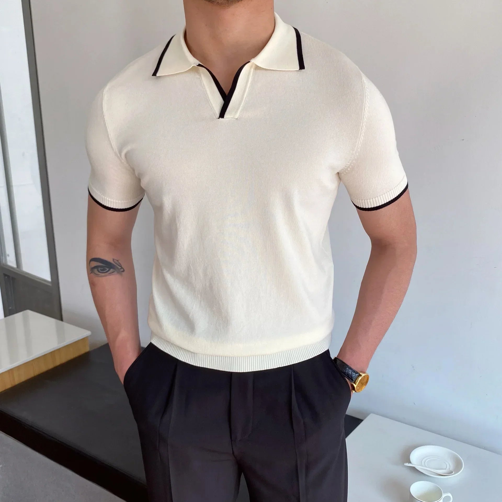 hiram-sleek-cotton-polo-1 Hiram - Sleek Cotton Polo